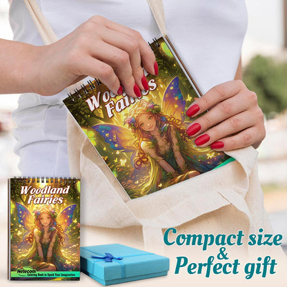 Netecom Woodland Fairies Spiral Coloring Book For Adults