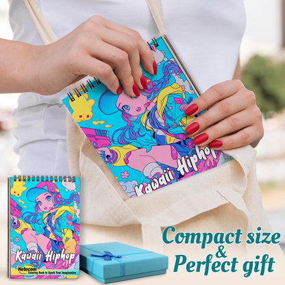 Netecom Kawaii Hiphop Spiral Coloring Book For Adults