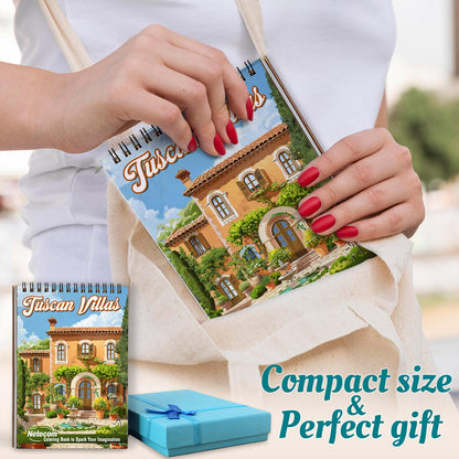 Netecom Tuscan Villas Spiral Coloring Book For Adults