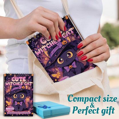 Netecom Cute Kawaii Cat Witches Spiral Coloring Book For Adults