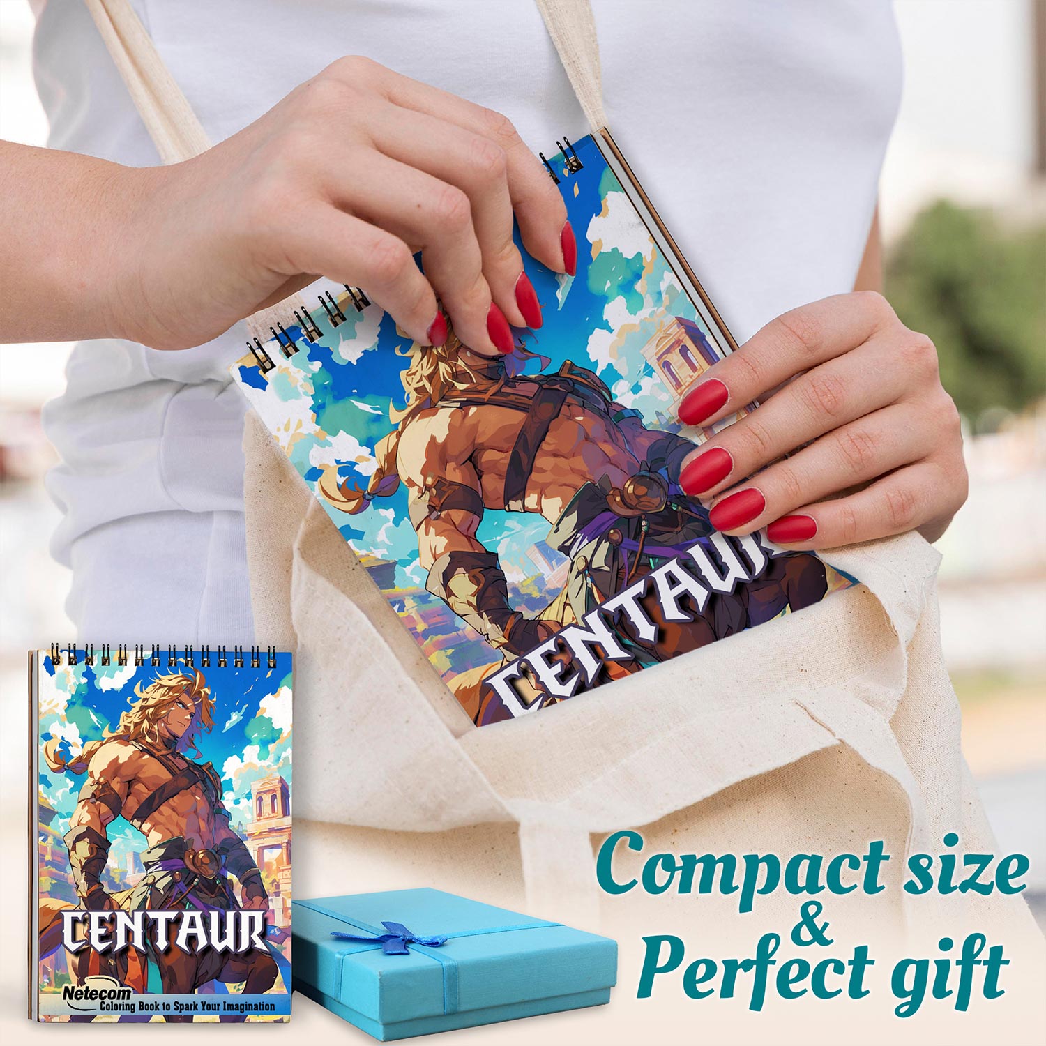 Netecom Centaur Spiral Coloring Book For Adults