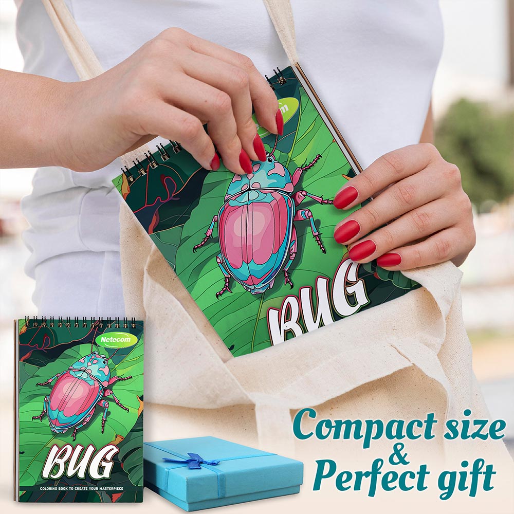 Bug Spiral Coloring Book For Adults