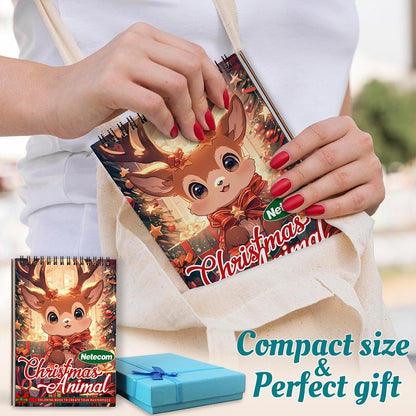 Christmas Animal Spiral Coloring Book For Adults