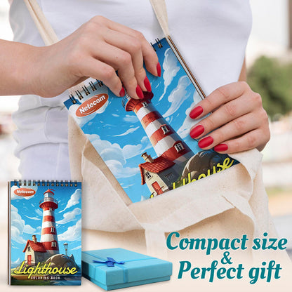 Netecom Lighthouse Spiral Coloring Book For Adults