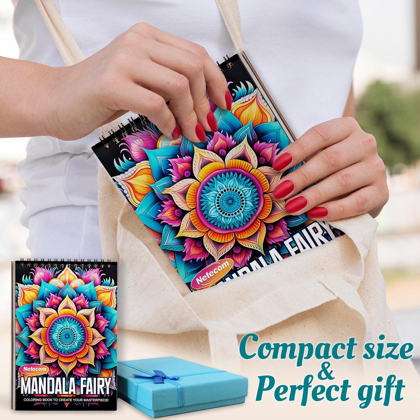 Netecom Mandala Fairy Spiral Coloring Book For Adults