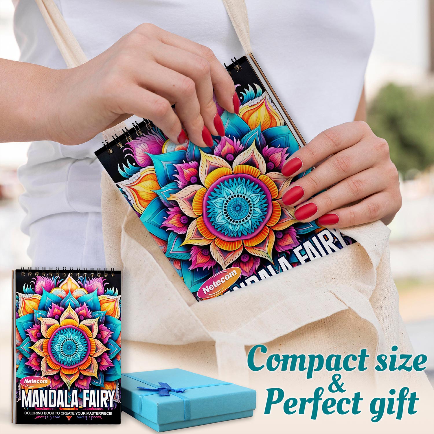 Netecom Mandala Fairy Spiral Coloring Book For Adults