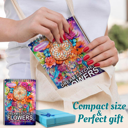 Netecom Dream Catcher Flowers Spiral Coloring Book For Adults