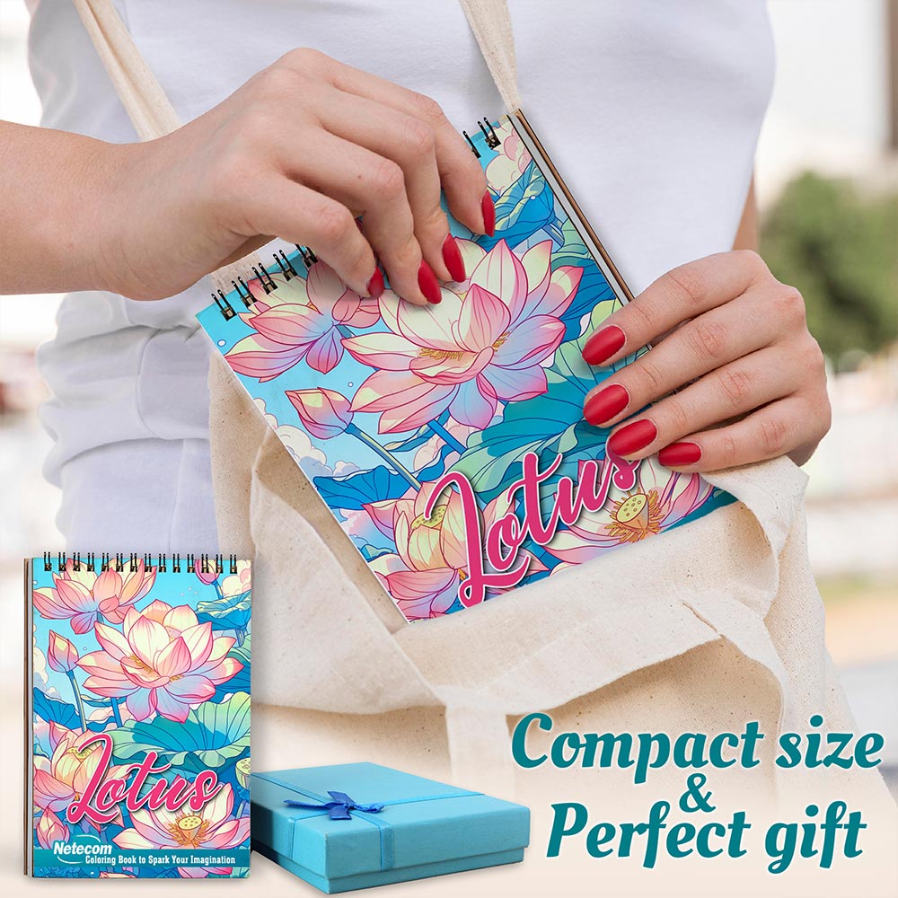Netecom Lotus Spiral Coloring Book For Adults
