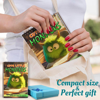 Netecom Cute Little Monsters Spiral Coloring Book For Adults