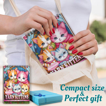 Netecom Yarn Kittens Spiral Coloring Book For Adults