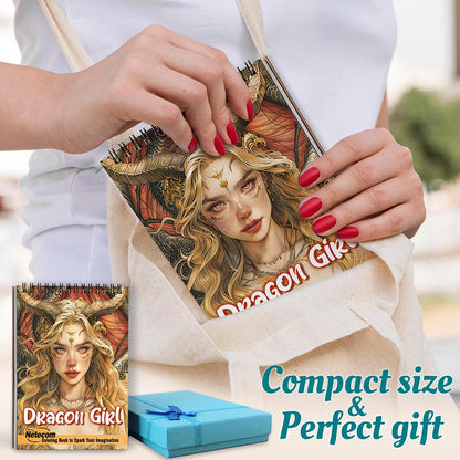 Netecom Dragon Girl Spiral Coloring Book For Adults