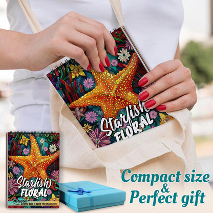 Netecom Floral Starfish Spiral Coloring Book For Adults