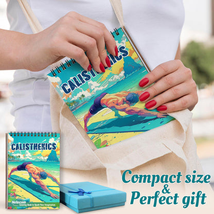 Netecom Calisthenics Spiral Coloring Book For Adults