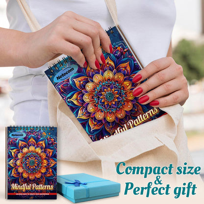 Netecom Mindful Patterns Spiral Coloring Book For Adults