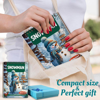 Netecom Snowman Spiral Coloring Book For Adults