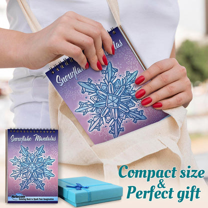 Netecom Snowflake Mandalas Spiral Coloring Book For Adults