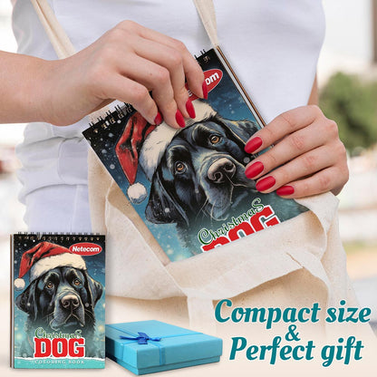 Netecom Christmas Dog Spiral Coloring Book For Adults