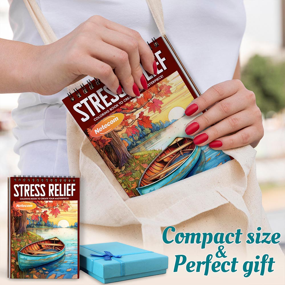 Stress Relief Spiral Coloring Book For Adults