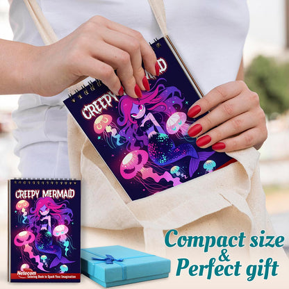 Netecom Creepy Mermaid Spiral Coloring Book For Adults