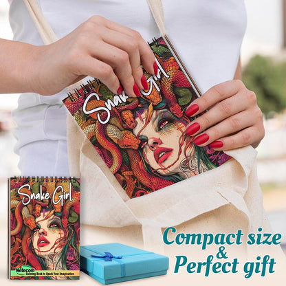 Netecom Snake Girl Spiral Coloring Book For Adults