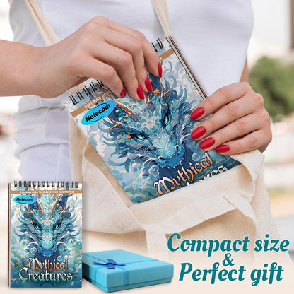 Mythical Creatures Spiral Coloring Book For Adults