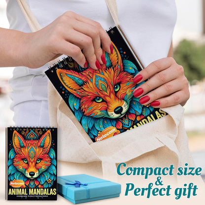 Netecom Animal Mandalas Spiral Coloring Book For Adults