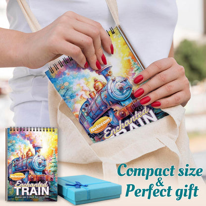 Netecom Train Spiral Coloring Book For Adults