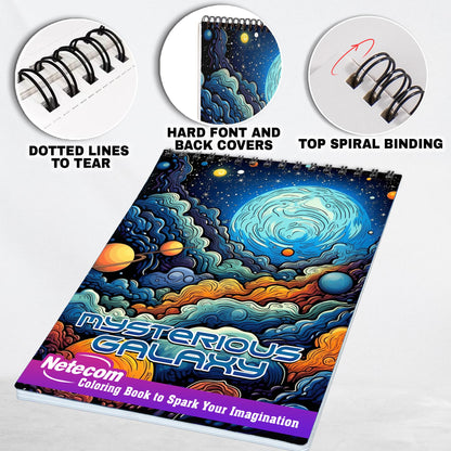 Mysterious Galaxy Spiral Bound Coloring Book: 30 Enchanting Coloring Pages for Coloring Enthusiasts to Embrace the Wonder and Intrigue of the Mysterious Galaxy