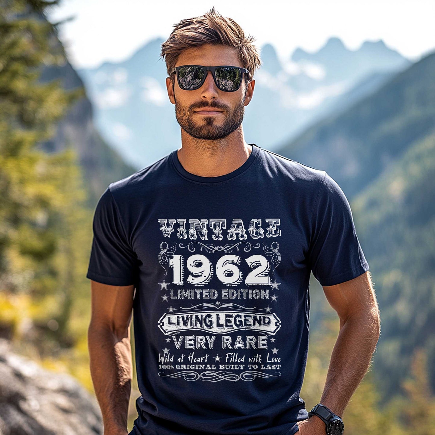 Netecom Vintage 1962 Limited Edition T-Shirt, Retro Birthday Shirt for Men, Perfect Gift for 1962 Birth Year