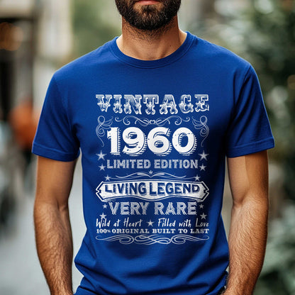 Netecom Vintage 1960 Limited Edition T-Shirt, Retro Birthday Shirt for Men, Perfect Gift for 1960 Birth Year