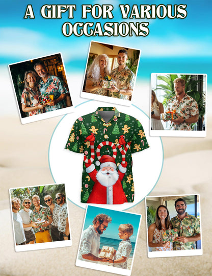 Netecom Cat Doodle Hawaiian Shirt for Men Women, Cat Lover Gifts, Animal Button Down Summer Beach Short Sleeve Shirts, S-5XL