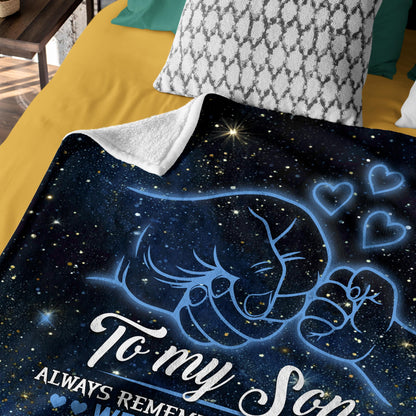 Netecom Personalized To My Son Blanket from Dad, Ultra Soft Warm Cozy Fuzzy Plush Throw Blanket for Couch, Bed or Sofa, Birthday Gifts for Son, Present for Christmas, Graduation