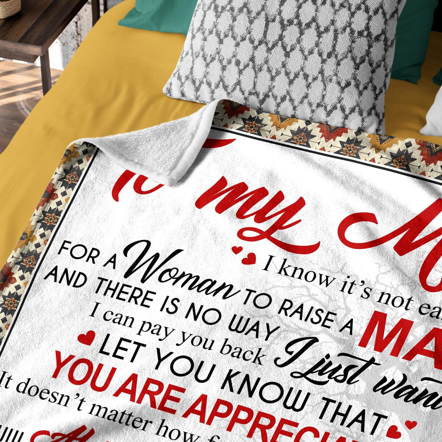 Netecom Personalized To My Mom Blanket from Son, Custom Love Son to Mother Throw Blanket for Couch, Bed or Sofa, Ultra Soft Warm Gift for Mother’s Birthday, Christmas, or Anniversary