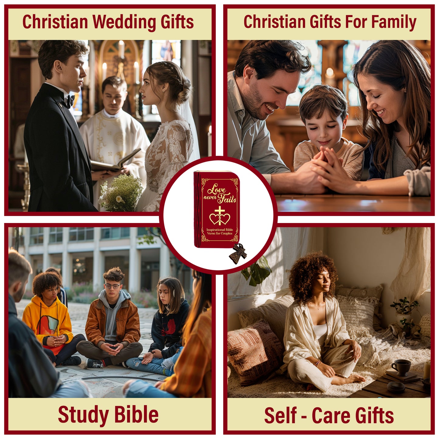 Netecom Marriage Bible Verse Box Set 150 Prayer Cards – Wooden Scripture Cards Box, Christian Wedding Gift for Couples, Mom and Dad, Faith-Based Housewarming Gift