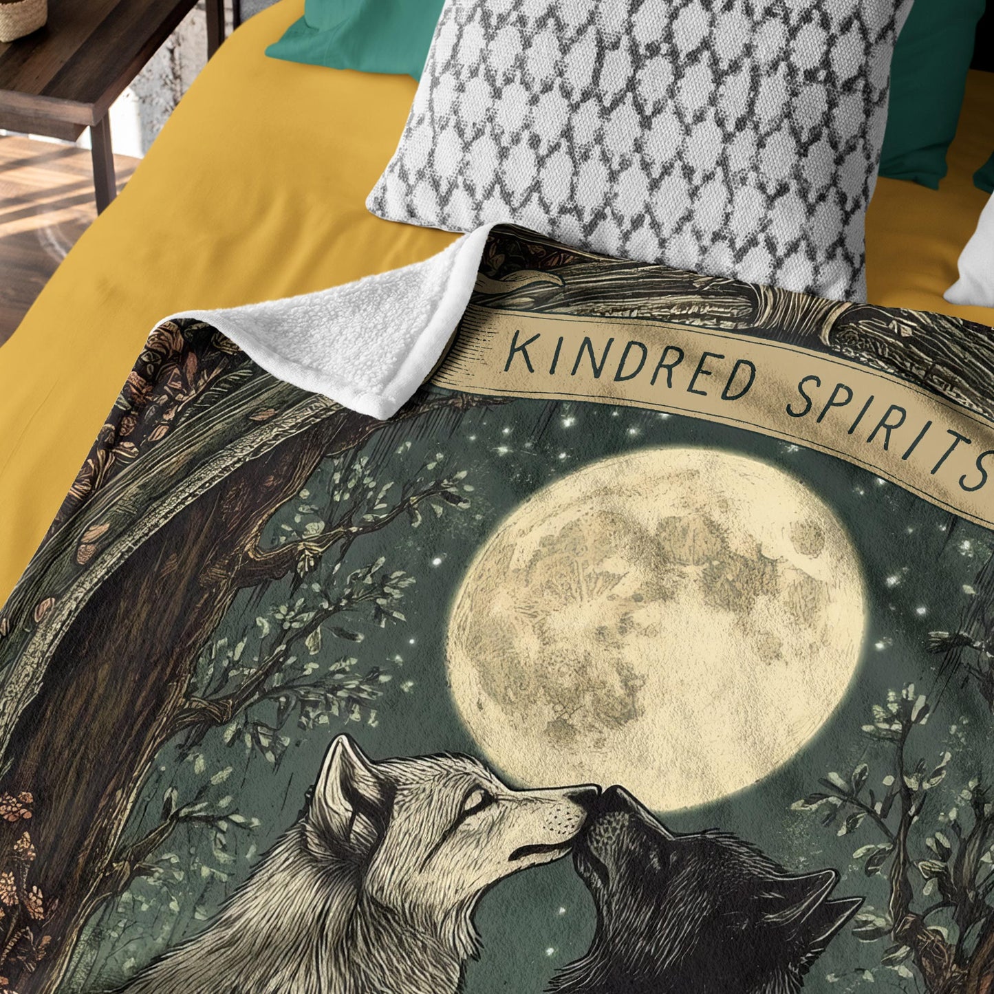 Netecom Personalized Wolf Couple Blanket, Custom Name and Established Date Throw Blanket for Couch, Bed or Sofa, Romantic Gift for Couples, Husband, Wife, Present for Christmas, Anniversary