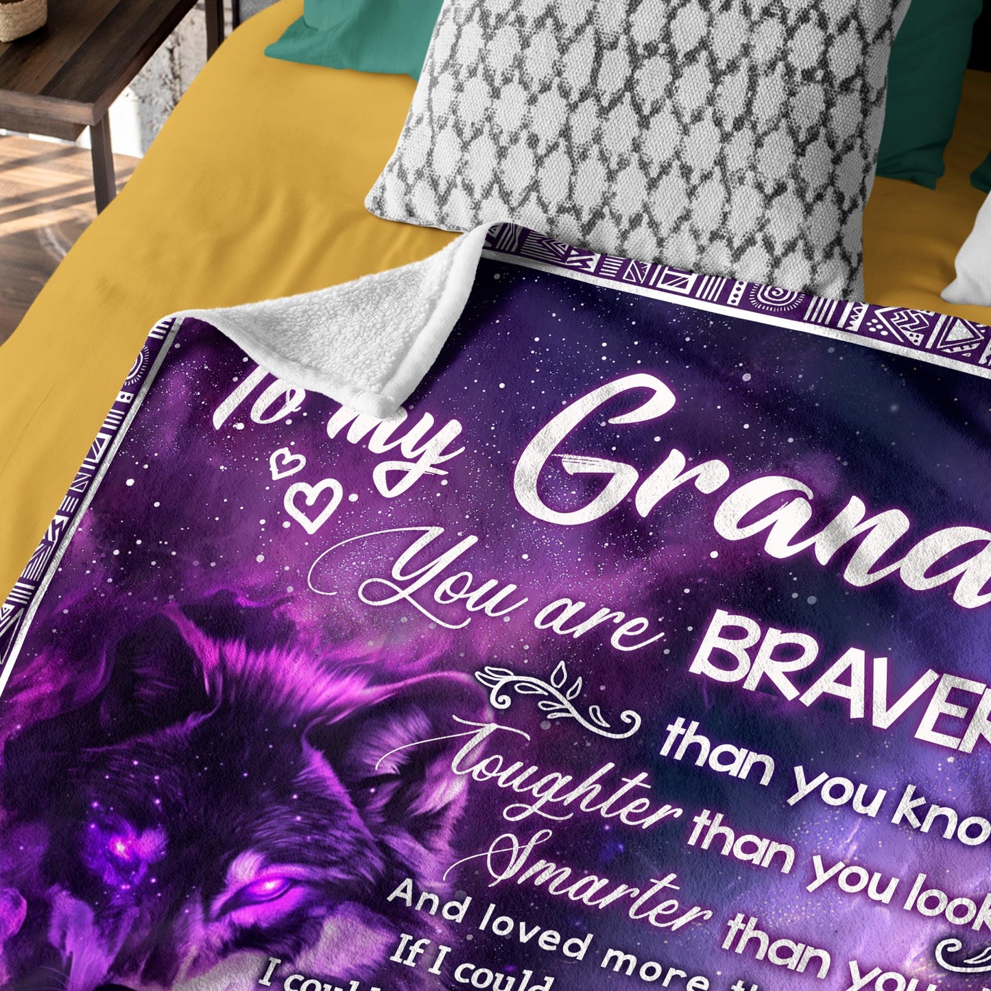 Netecom Personalized To My Grandson Blanket from Grandma, Ultra Soft Warm Throw Blanket for Couch, Bed or Sofa, Birthday Gifts for Grandson, Present for Christmas, Graduation