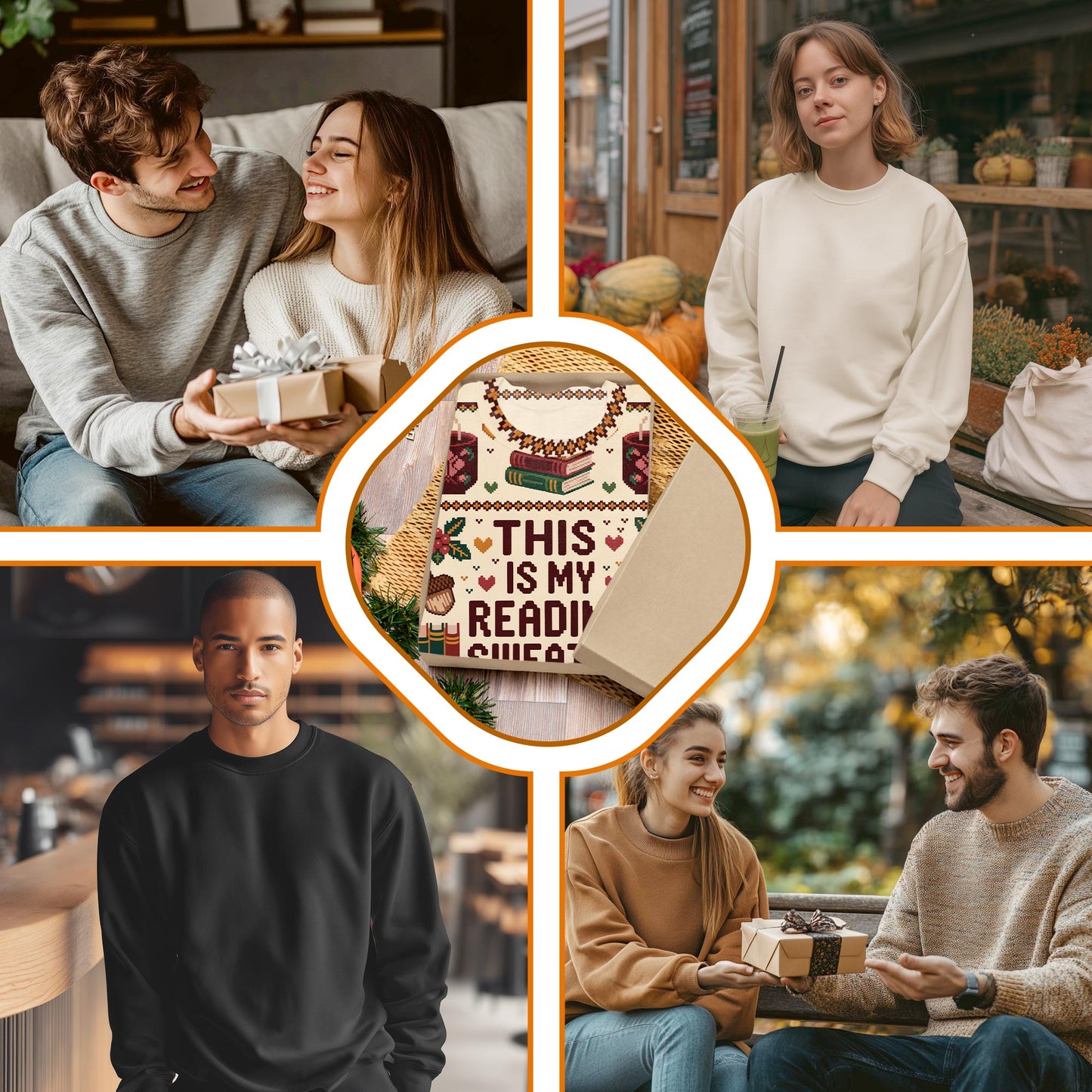 Netecom Ugly Christmas Book Coffee Sweatshirt 3D All Over Print – Unisex Crewneck Pullover, Lightweight Fleece Casual Outfit