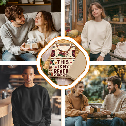 Netecom Ugly Christmas Book Coffee Sweatshirt 3D All Over Print – Unisex Crewneck Pullover, Lightweight Fleece Casual Outfit