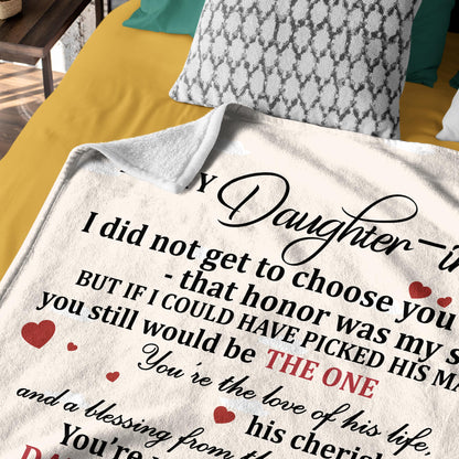 Netecom Personalized To My Daughter in Law Blanket from Mother in Law, Ultra Soft Warm Throw Blanket for Couch, Bed or Sofa, Future Daughters Gift, Present for Wedding, Christmas