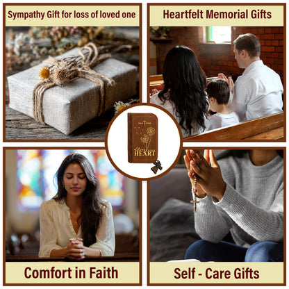 Netecom Bible Verse Box Set – Memorial Wooden Scripture Box with 150 Daily Prayer and Scripture Cards, Inspirational Christian Keepsake