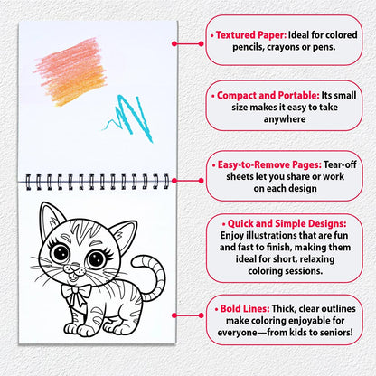 Animal Mini Coloring Sheets for Adult