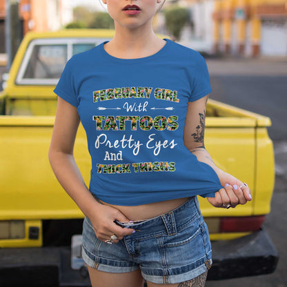 Netecom February Girl T-Shirt, Embrace Confidence and Style Tee, Funny Birthday Gift for February Women
