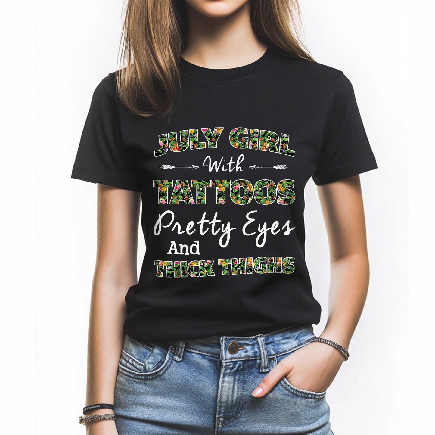 Netecom July Girl T-Shirt, Embrace Confidence and Style Tee, Funny Birthday Gift for July Women