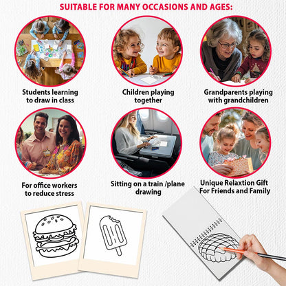 Foods Mini Coloring Book Spiral Bound for Adult