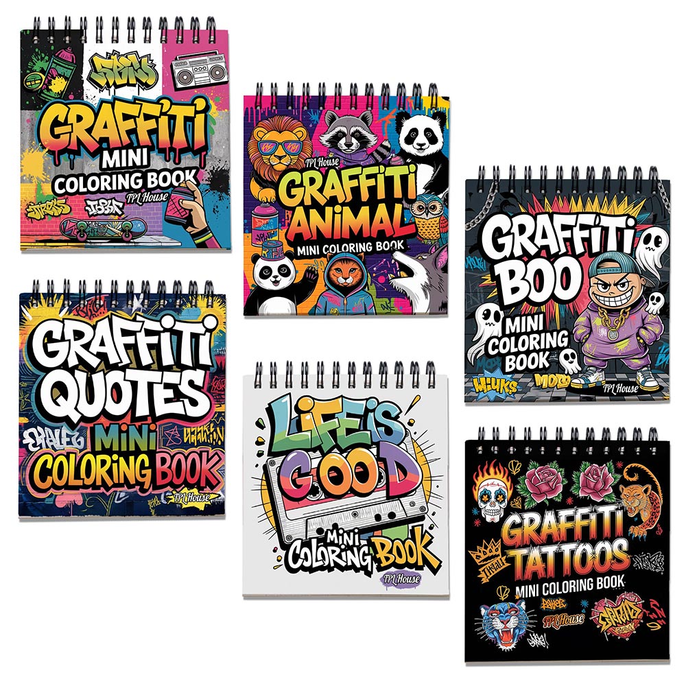 Graffiti Mini Coloring Book for Adult