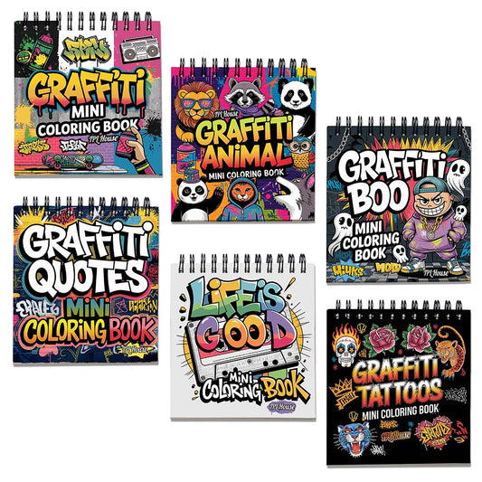 Graffiti Mini Coloring Book for Adult