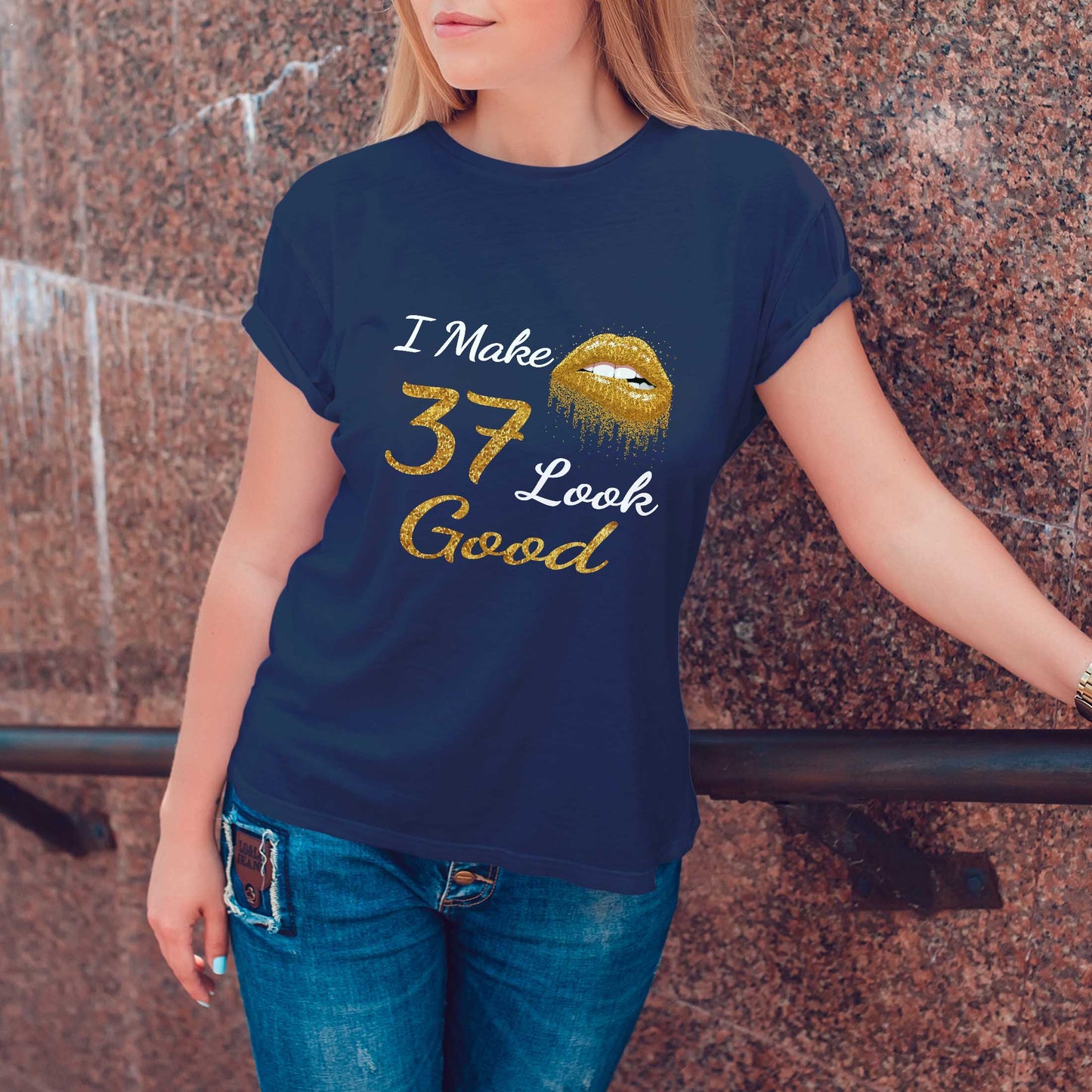Netecom I Make 37 Look Good T-Shirt, Funny Birthday Shirt for Women, Perfect Gift for 37 Birthday