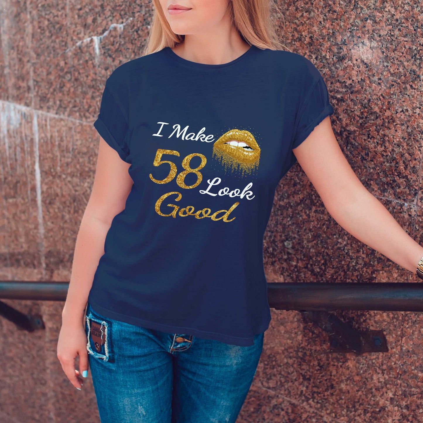 Netecom I Make 58 Look Good T-Shirt, Funny Birthday Shirt for Women, Perfect Gift for 58 Birthday