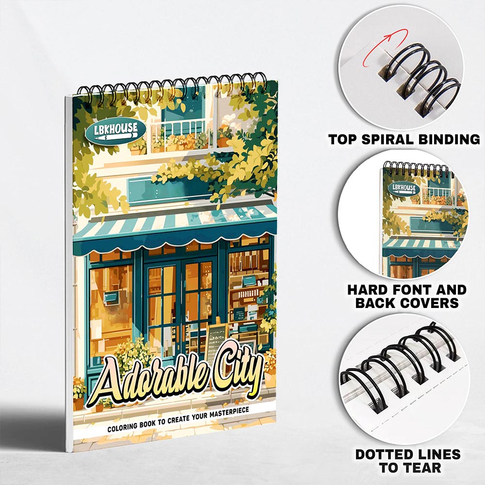 LBKHOUSE Adorable City Coloring Pages for Adult