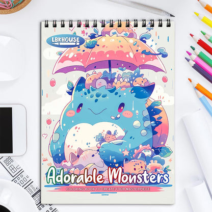 LBKHOUSE Adorable Monsters Coloring Book for Adult